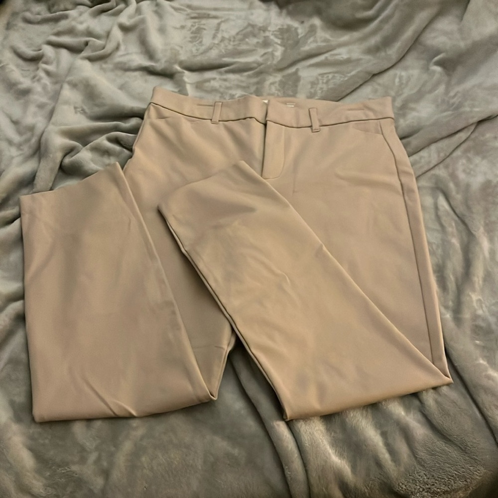 Tan, high-rise pixie pant. Never worn!